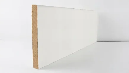 MOULDINGS 144mm White Primed Contemporary Skirting Skirting & Architrave