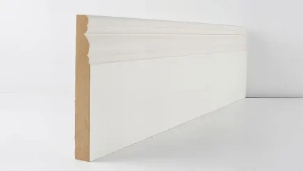 MOULDINGS 144mm White Primed Moulded Skirting Skirting & Architrave