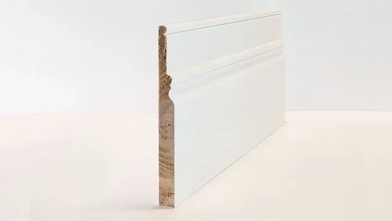 MOULDINGS 180mm Optima Deluxe Primed Grange Skirting Solid Wood Core Skirting & Architrave