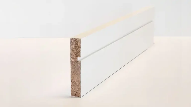 MOULDINGS 94mm Optima Deluxe Primed Shaker Architrave Solid Wood Core Skirting & Architrave
